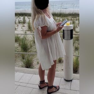 Free People White Summer Camp Tunic